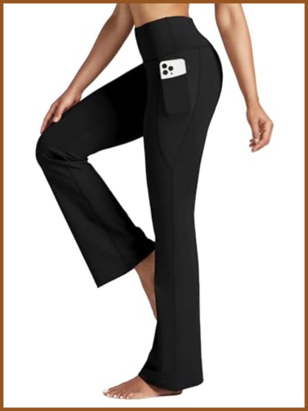 Flare Leggings Bootcut High Waist Tummy Control Yoga Pants with Pockets